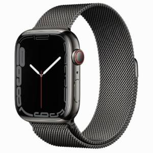 APPLE Watch Series 7 45mm GPS + 流動網絡 石墨不銹鋼錶殼配 石墨色米蘭尼斯表帶 ...