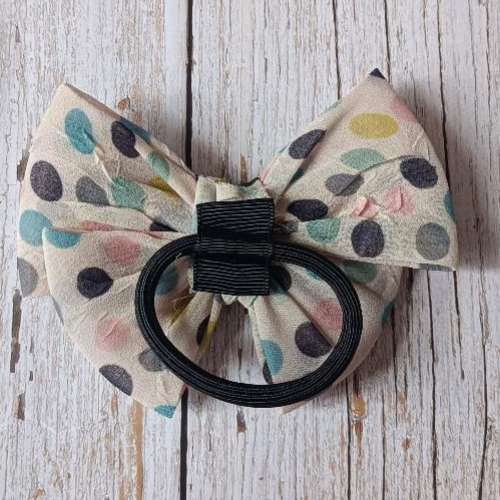 全新 波點 蝴蝶結 橡筋圈 頭飾 髮飾