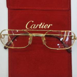 絕版全新 Cartier Trinity Men Gold Sunglass Frame B2515 (1984年制造） ( 55/20 ...