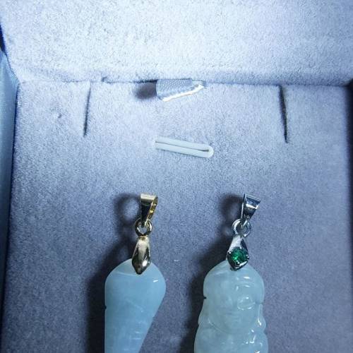 2個S925翡翠玉米寶寶佛吊墜(買一送一)