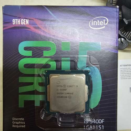 Intel i5 9400F cpu 處理器 LGA1151