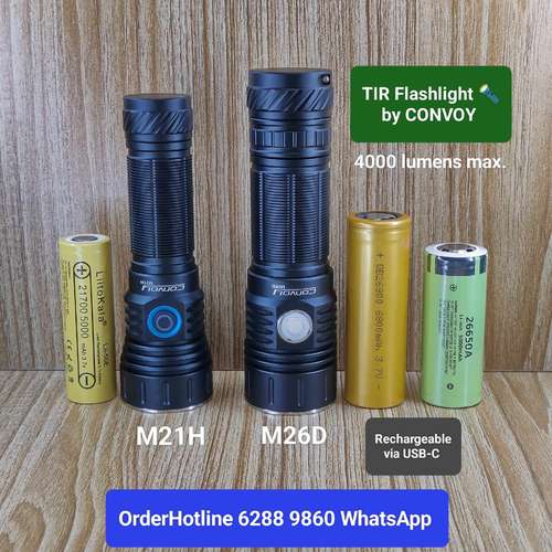 Convoy M21H TIR Tactical Flashlight 🔦 Torch. 國際品牌極強光戰術手電筒。4000流明
