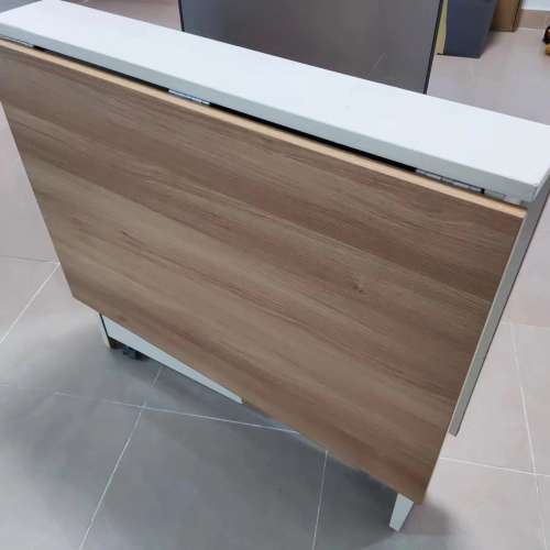 DELGADO 薄身摺檯 165/1200W X 800D X 730Hmm - 柚木色配白色