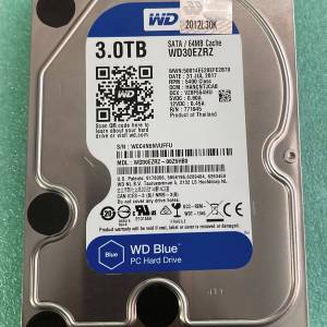 新浄 WD Blue 3TB 3.5” SATA III HDD 硬盤 WD30EZRZ