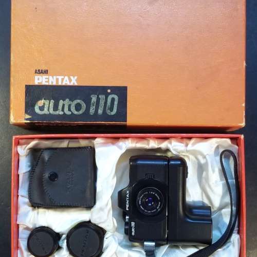 Pentax 賓得 Auto 110 單鏡反光機連18mm 1:2.8 24mm 1:2.8 50mm 1:2.8三支鏡頭 摩打...