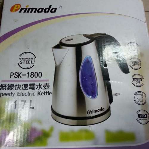 全新品 - 末用過，Primada PSK-1800 電水壺一個