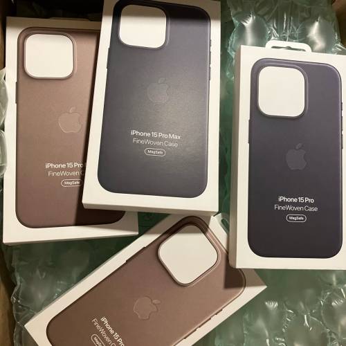 Apple 原裝行貨 iPhone 15 Pro Max / Pro Case MagSafe 精細織料護殼 灰褐色 / 黑色