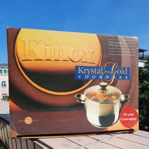 全新Kinox 不鏽鋼雙耳煲, 連蓋