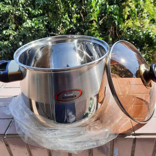 全新Kinox 不鏽鋼雙耳煲, 連蓋