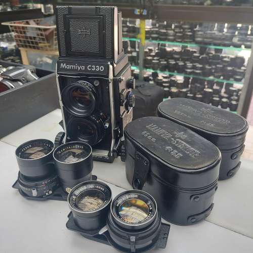 MAMIYA C330 PROFESIONAL S + 64MM F4.5 + 80MM F2.8 + 135MM F4.5 95% NEW