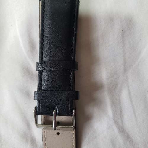黑色手錶皮帶一條24mm