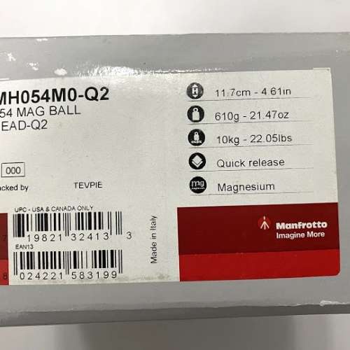 Manfrotto MH054M0-Q2 Ball Head 雲台