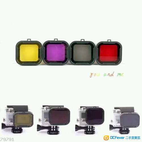 全新 GoPro HERO 3/3+/4/5/6/7/Session 潛水殼專用 最新款 高質素 濾鏡 兩種款式可...