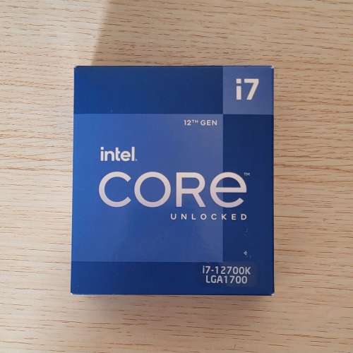 Intel i7 12700k Cpu Box 盒裝 美水