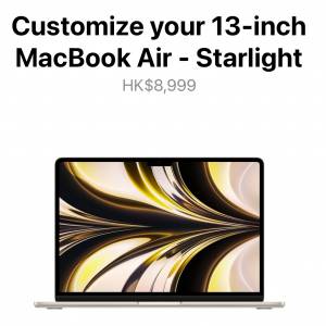 13寸 MacBook Air M2 金色