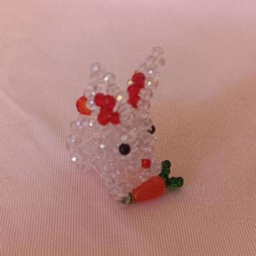 全新 珠仔 小兔 兔子 迷你 擺設