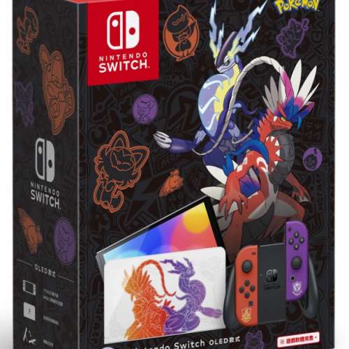 Nintendo Switch 遊戲主機 (OLED款式) 寶可夢 朱/紫 特別版