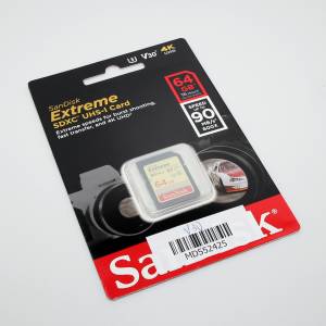 SanDisk Extreme 64GB SDSDXVE-064G UHS-I SDXC V30 Memory Card (90MB/s)