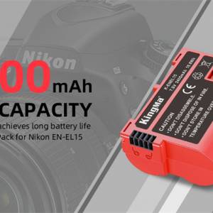 KINGMA NIKON EN-EL15H Battery Pack With Dual USB-A Charger Kit 代用鋰電池連充電...