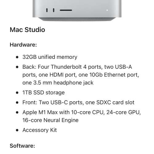 APPLE Mac studio M1 max