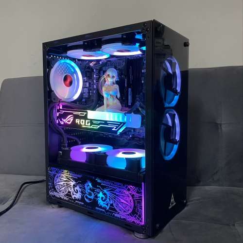 高端RGB水冷i7 7700 電競高階遊戲打機剪片台式電腦主機，頂配16G 記憶體，1TB Sams...