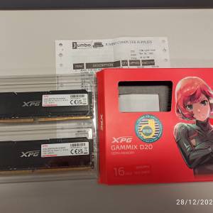 AData XPG Gammix D20 DDR4-3600 16GBx2 CL 18-22-22冇RGB 港行