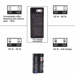 DSTE SONY NP-F330 / NP-F550 / NP-570 / NP-F590 Battery Pack (7.4V, 2900 mAh)