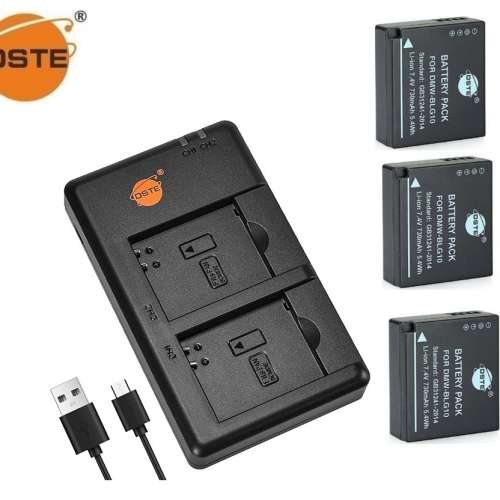 DSTE LEICA BP-DC15 / DMW-BLG10E Lithium-Ion Battery Pack With USB Charger 01