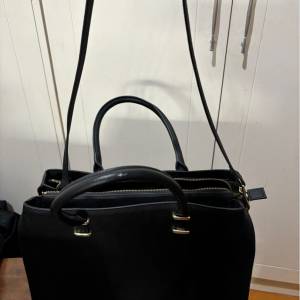 全新  H&M 黑色手袋 手提包 斜揹袋 肩包 有肩帶  H&M Large Shoulder Black Bag ha...