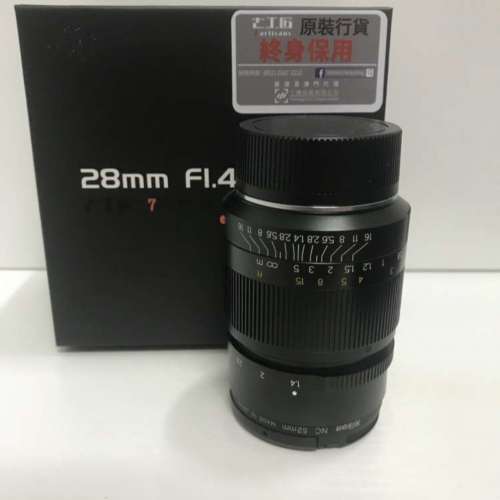 99%新淨，行貨。28mm 1.4 m mount,連原裝配件、盒。