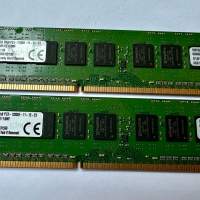 二手 Kingston KVR16E11/8KF 8GB DDR3 1600 CL11 SDRAM * 2 已測試功能正常