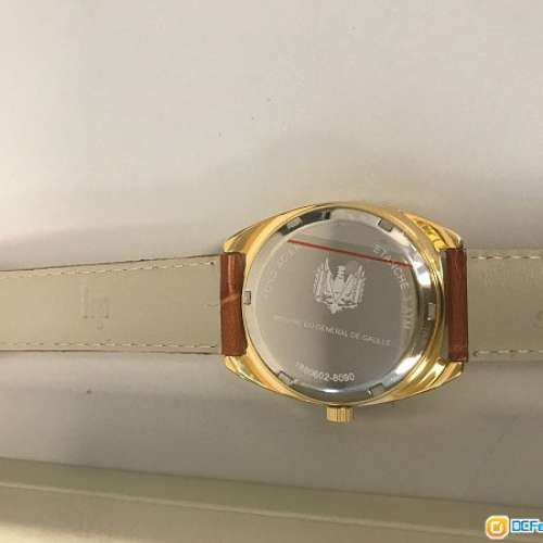 LIP 法國總統戴高樂限量版 18ktGP/鋼電子石英皮帶腕錶.