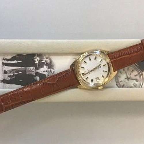 LIP 法國總統戴高樂限量版 18ktGP/鋼電子石英皮帶腕錶.