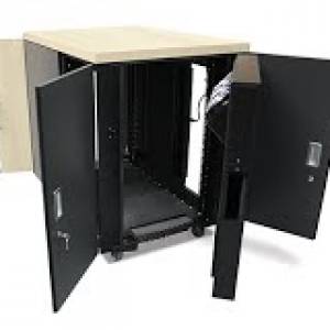 APC NetShelter CX 18U Secure Soundproof Server Room in a Box Enclosure