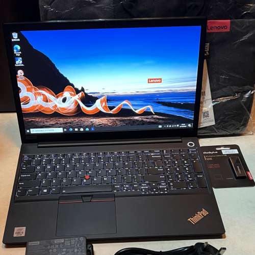 95%新 Lenovo Thinkpad E15, 10代 i5-10210U, 16GB, 全新256G SSD + 1TB HDD, Win1...