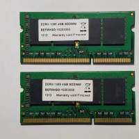 ONE PAIR OF DDR3 4GB (TOTAL 8GB) 1066 SODIMM 1.5V 1066MHz
