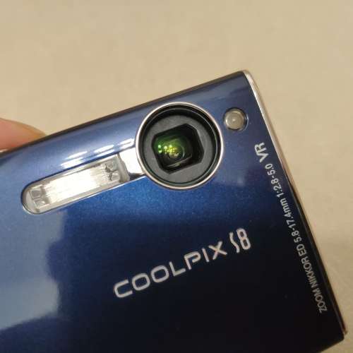 Nikon Coolpix S8 新淨藍色 CCD相機 DC數碼相機 等效35-105mm 咭片機 超輕薄機身 潛...