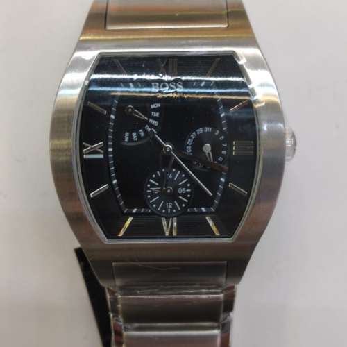 Hugo Boss Tonneau Multi-Hands Day-Date GMT Quartz Watch