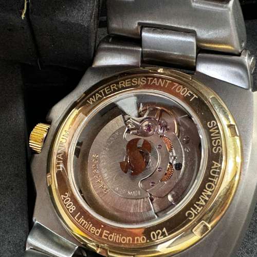 全新SCUBAPRO 鈦合金限量手錶透背全自動機械