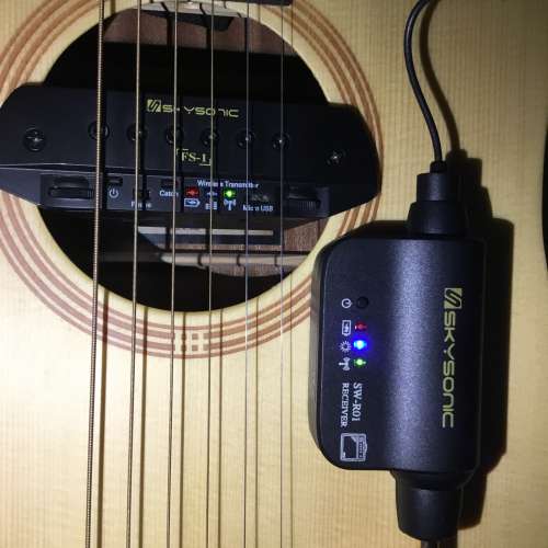 Skysonic FS-1 wireless soundhole pickup木結他無線外置拾音器$800