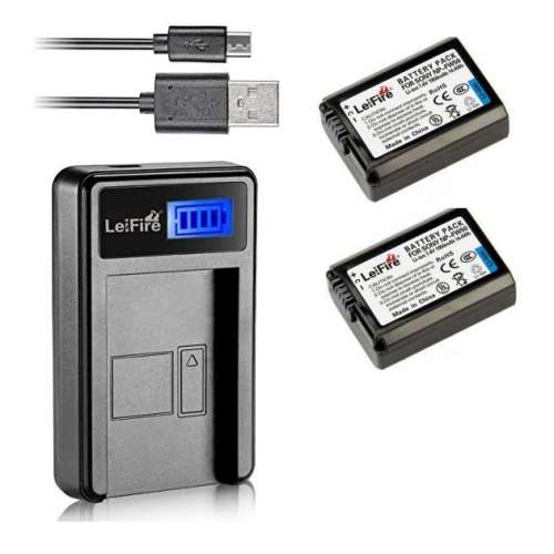 LeiFire SONY NP-FW50 Lithium-Ion Battery Pack With LCD Display USB Charger
