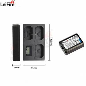 NP-FW50 Lithium-Ion Battery Pack With LCD Display Triple USB Charger 可顯電量...