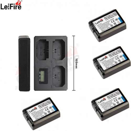 NP-FW50 Lithium-Ion Battery Pack With LCD Display Triple USB Charger 可顯電量...