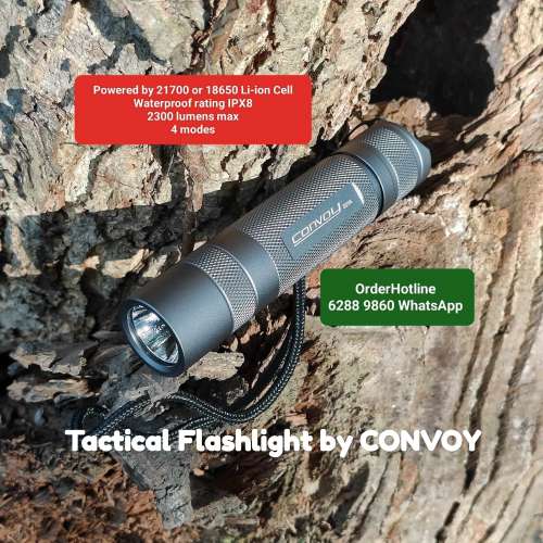 戰術強光電筒 CONVOY Tactical Flashlight. 2300 lumens 流明.