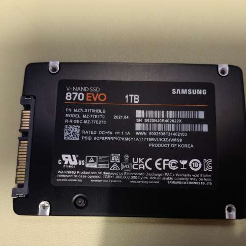 Samsung 1TB high speed SSD EVO