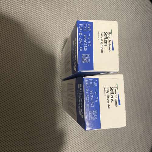 博士倫日棄隱形眼鏡 近視度數450/475各一