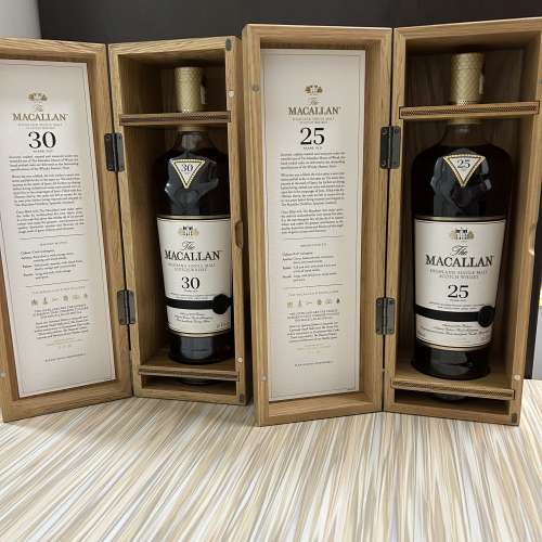 Macallan 30, 25, 12年威士忌