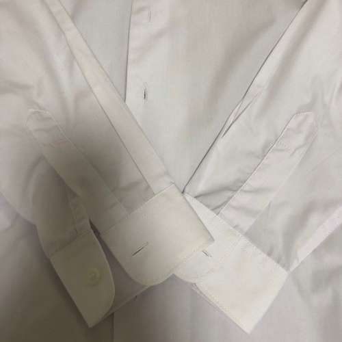 新淨全正常 中學 男 白恤衫 高中男仔返學長袖白恤衫校服 White long sleeves shirt...