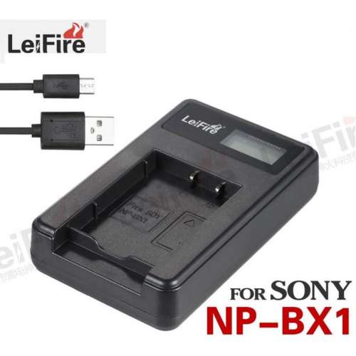 LEIFIRE SONY NP-BX1 Lithium-Ion Battery Pack With LCD Display USB Type-A Charger
