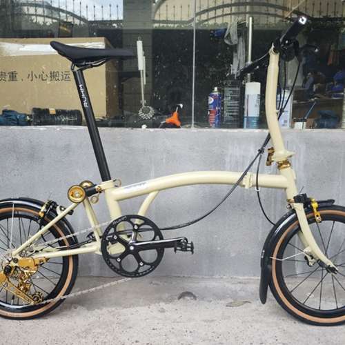 特賣 自改平把款 Ruhm Rc7 7speed C剎 鉻鉬鋼 折叠車 送前後蛙燈叮叮  ((( 另外我地...